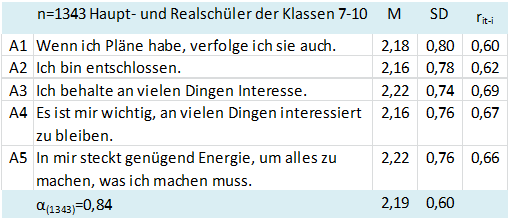 Tabelle 11: Die reduzierte Resilienz-Skala RS-5 (nach Schumacher et al. 2005)